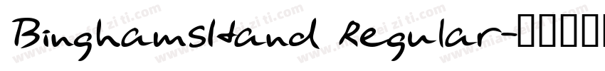 BinghamsHand Regular字体转换